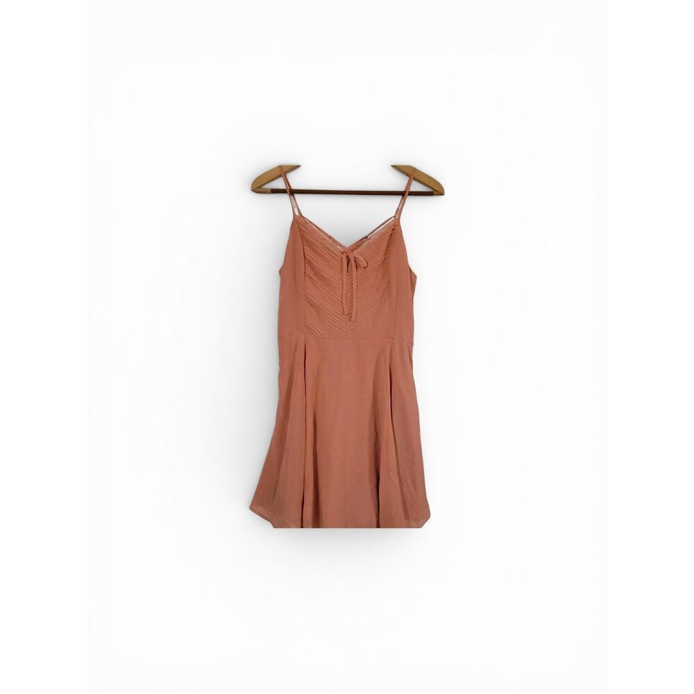 Abercrombie & Fitch Rust Shift Dress Sleeveless Short V-Neck Women Size M